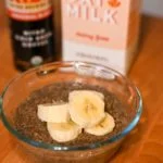 coffee chia pudding with oat milk
