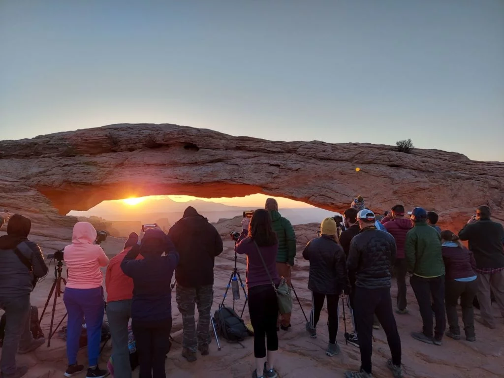 Photographers at Mesa Arch