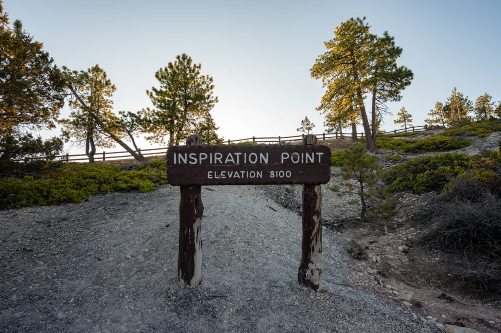 Inspiration point Bryce Canyon