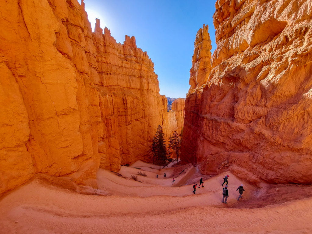 Navajo Loop Trail switchbacks to Two Bridges