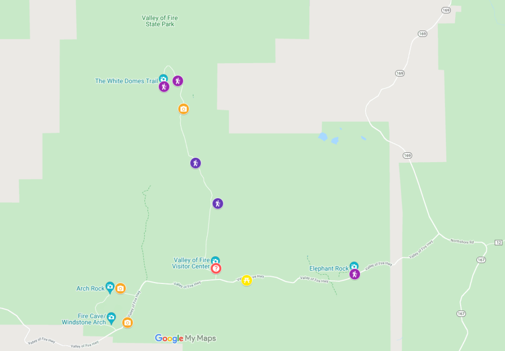 Valley of Fire State Park Map