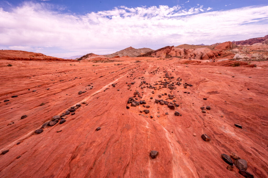 beautiful red rock near fire wave - Copy