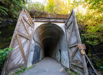 Close up of Snoqualmie Tunnel entrance