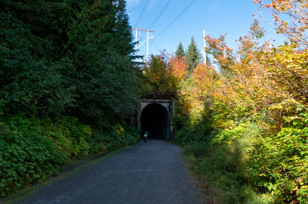 Snoqualmie Tunnel Cyclist