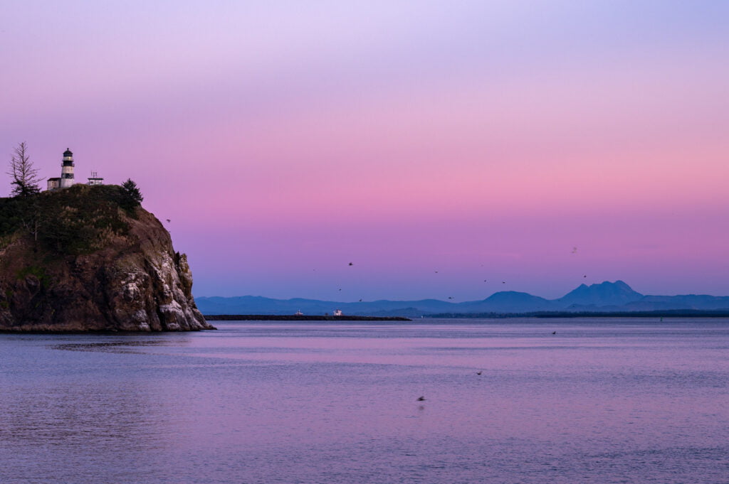 Sunset by Cape Disappointment Lighthouse