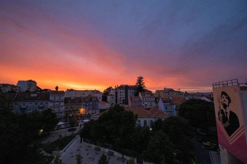 Sunset in Lisbon's Graça neighborhood
