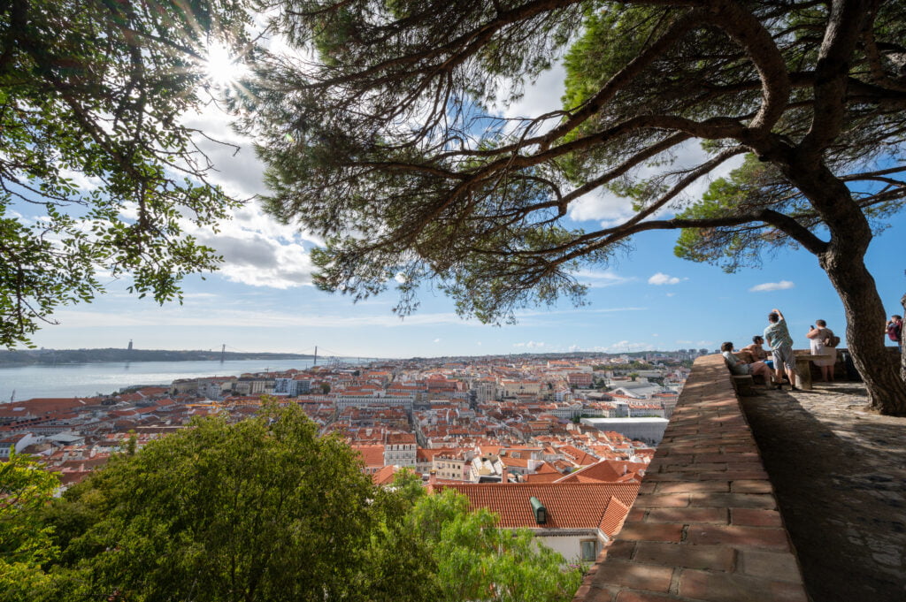 Viewpoint at Sao Jorge Castle Lisbon