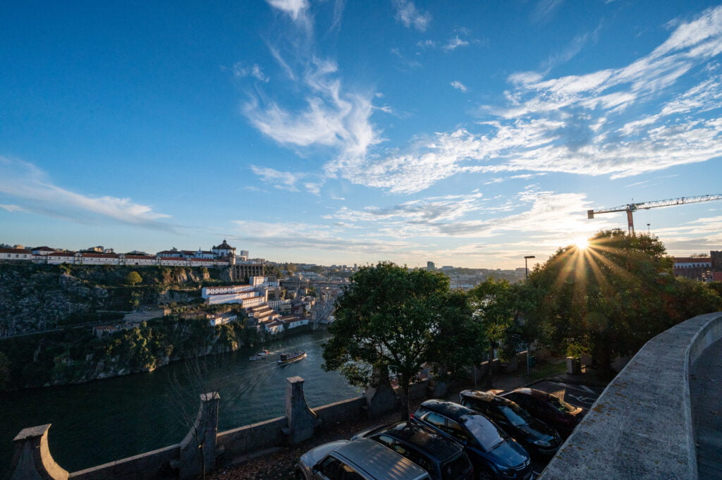 Porto parking lot with a view