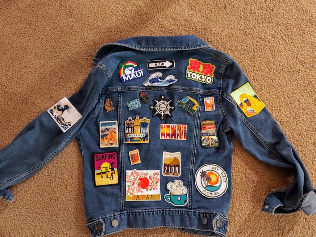 DIY travel patch jacket