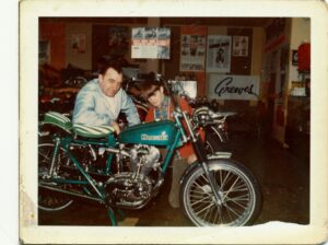 Vintage photo Ducati and boys