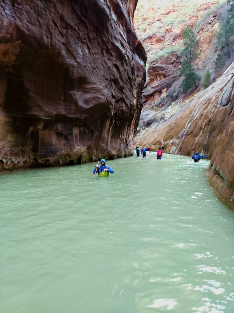Deep Water in The Narrows at Zion National Park