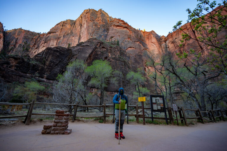 Riverside Walk at Zion Narrows Bundled Up