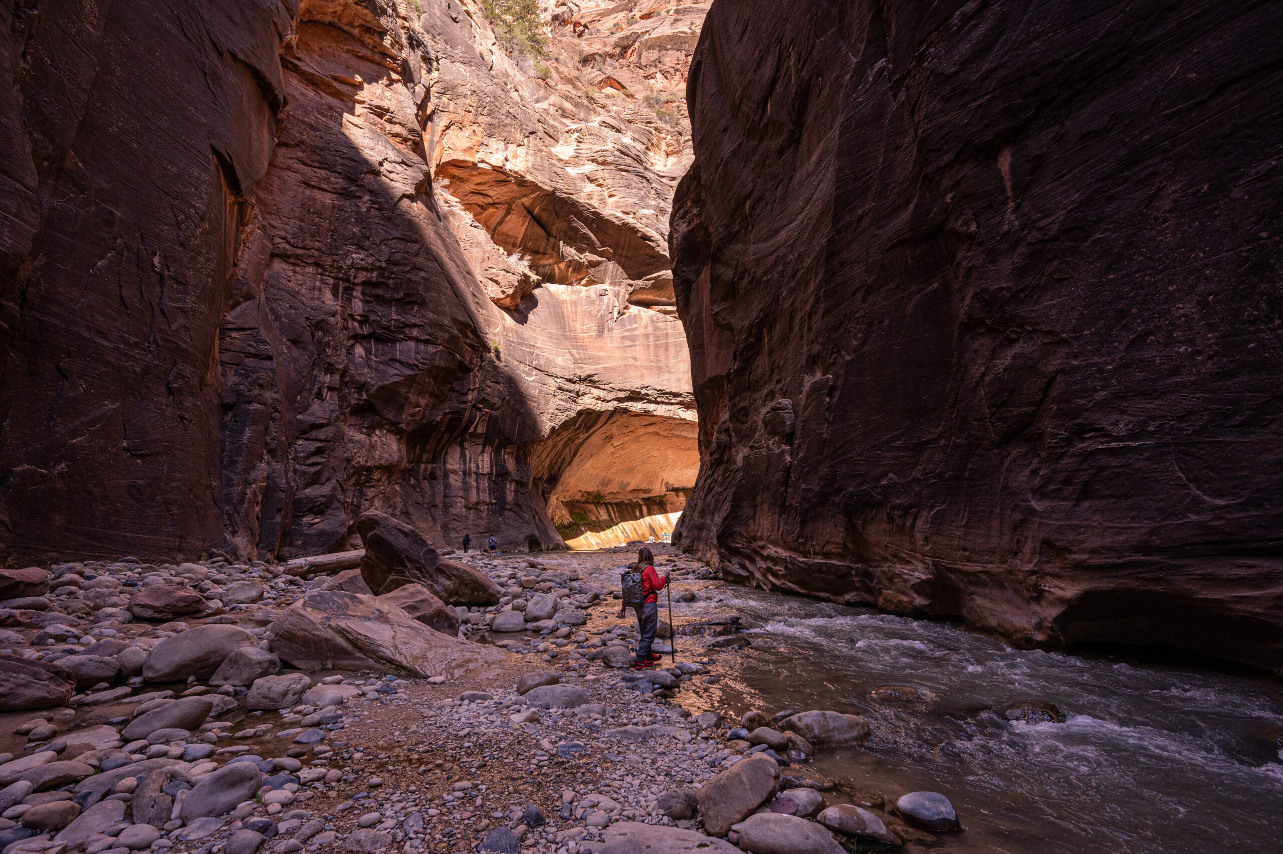 hiking The Narrows at Zion