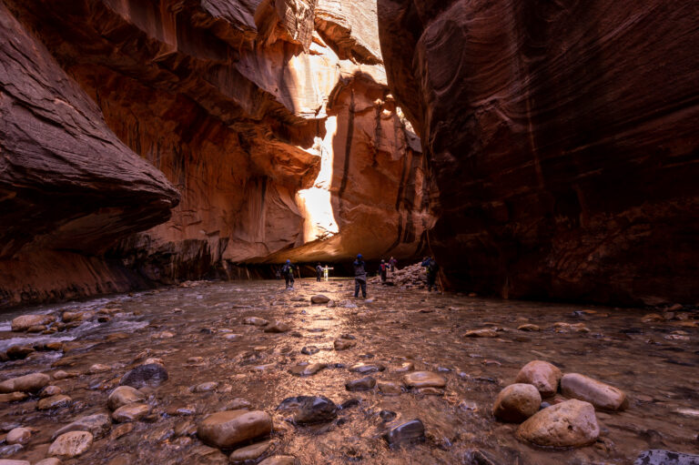 sunlight in Zion Canyon