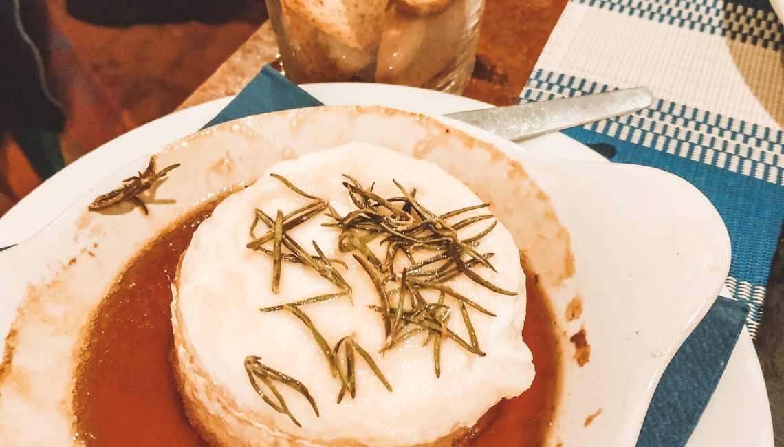 Baked Goat Cheese with Honey and Rosemary