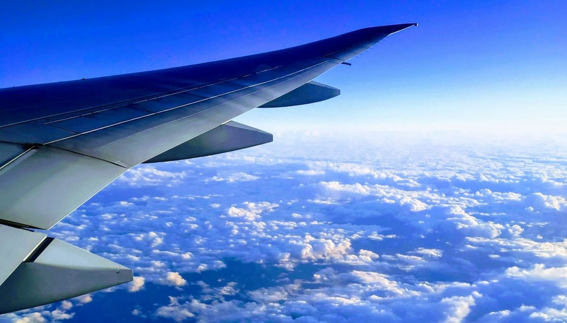 airplane above the clouds