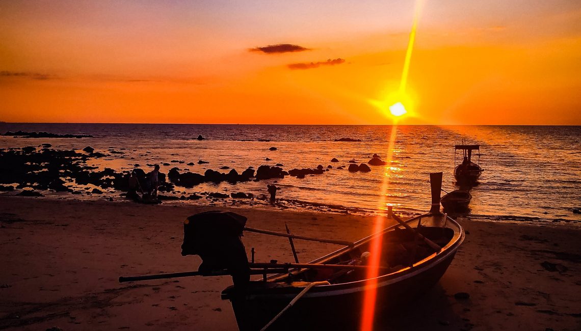 Sunset Koh Lanta Beach in Thailand