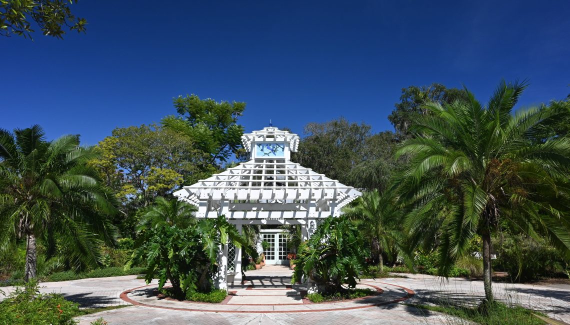 White pavilion at Leu Gardens