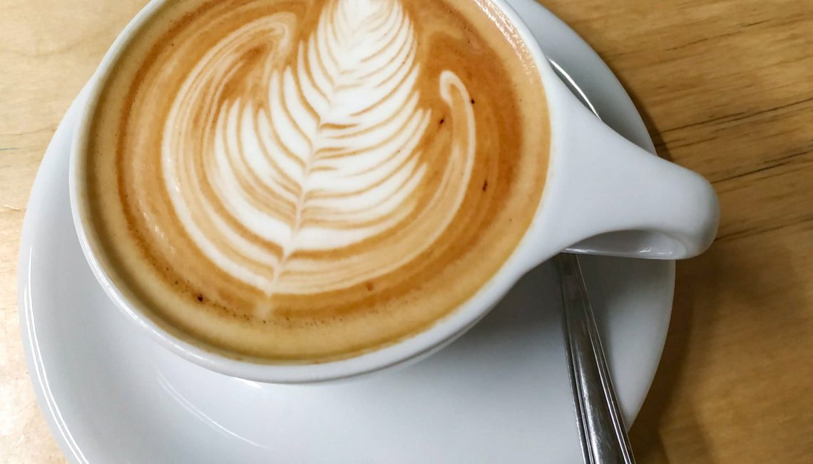 coffee art in a latte